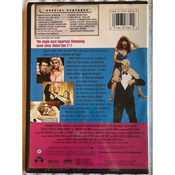 The Naked Gun 33 1/3: The Final Insult (DVD, Widescreen) - Picture 2 of 4